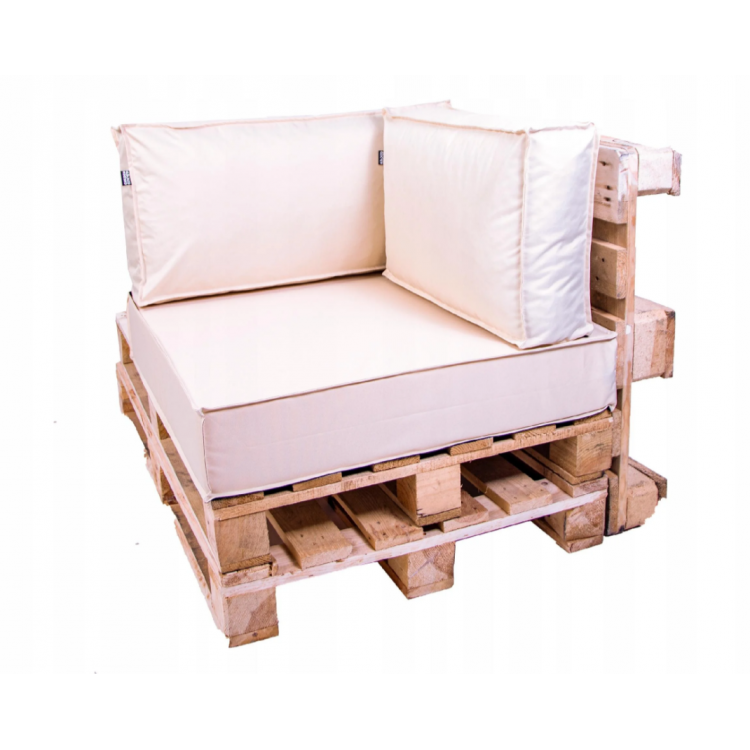 Paletové sedenie Golden Garden GG128/1 podsedák a vankúš 80cm x 80cm x 15cm Krémové